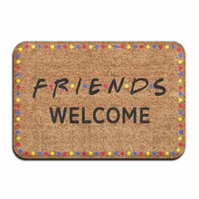 Alfombra de Coral absorbente antideslizante Friends Welcome Vintage 15,7X23,6