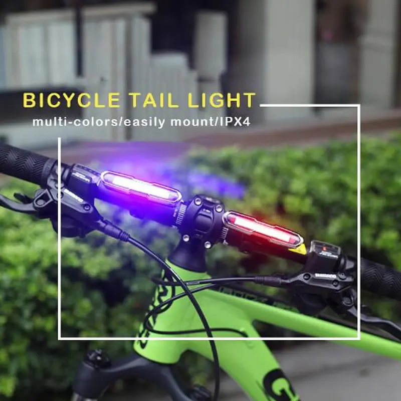 Sale USB Rechargeable Front Rear Bicycle Light Lithium Battery LED Bike Taillight Cycling Helmet Light Lamp Mount Bicycle Accessories 3