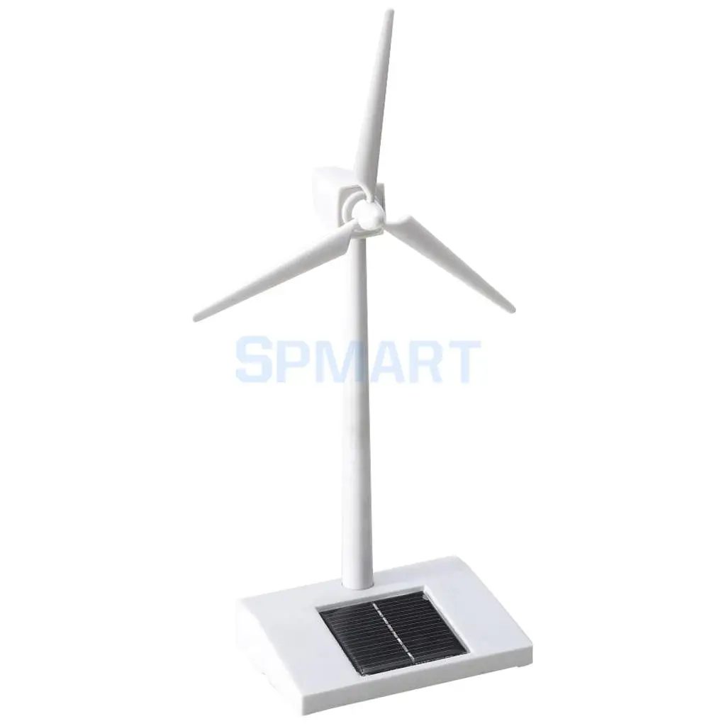 Desktop Model Solar Powered Windmill Rotating Wind Turbine Model Toy