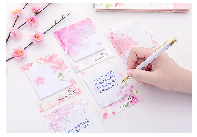 CXZY Sakura sticky note kawaii index Блокнот записная книжка планировщик наклейка Скрапбукинг офисный список маскирующие почтовые принадлежности 3B835