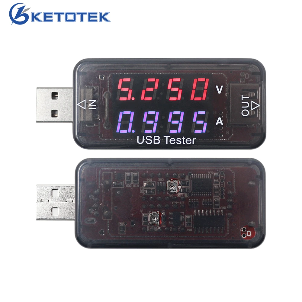 Dual Display USB Tester DC Voltmeter Ammeter Voltage Current Meter