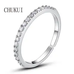 CHUKUI Простые Модные роскошные сверкающие однорядные циркониевые кольца для женщин Свадебные кольца оптом