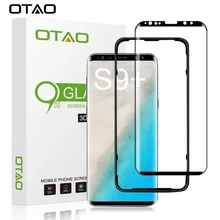 Чехол OTAO для samsung Galaxy S9 Plus, 3D изогнутый, полное покрытие, закаленное стекло, защита экрана, установочный лоток, позиционер