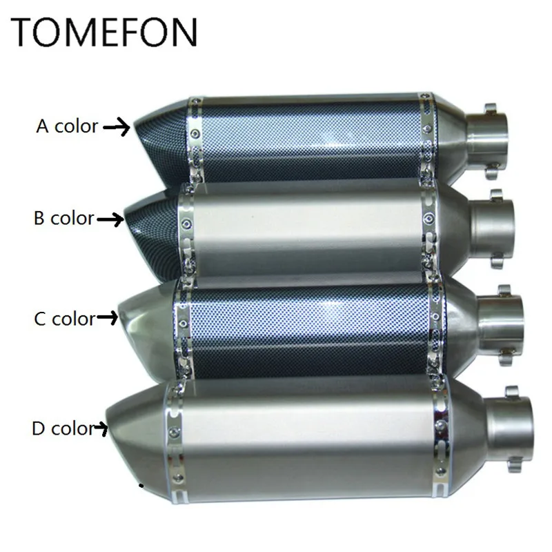 

51mm Akrapovic Motorcycle Exhaust Muffler With DB Killer Scooter ATV Yoshimura Exhaust Silencer For MSX125 Z750 CRF230 FZ16
