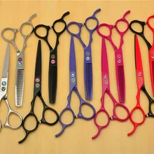 Левая рука парикмахерские Ножницы 8001#5.5 ''16 см фиолетовый дракон Резка Ножницы истончение ножницы Профессиональный Человеческие волосы Ножницы