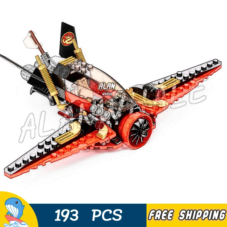 

193PCS Ninja Wings Destiny Fighter Jet Plane Dragon Armor Blade Model Building Blocks Toys Bricks Compatible