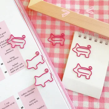 

2 pcs/lot Pig Animal Pink Bookmark Paper Clip School Office Supply Escolar Papelaria Gift Stationery