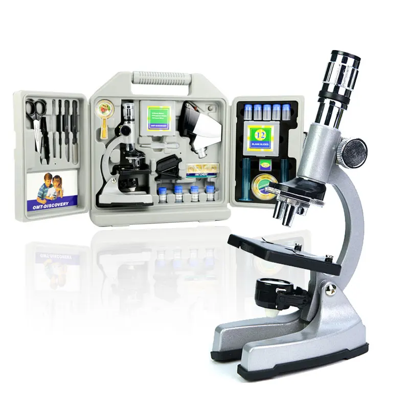 1200x Student Biological Microscope Children With Projector Illuminated