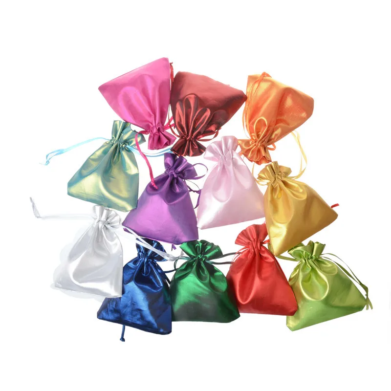 

Whosale Adjustable Jewelry Packing Satin colors mix drawstring Velvet bag 10x12cm,Wedding Gift Bags & Pouches