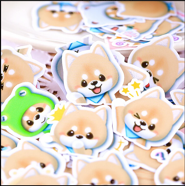 

40pcs creative cute self-made dog sticker scrapbooking stickers /decorative sticker /DIY craft photo albums/trunk sticker kawaii