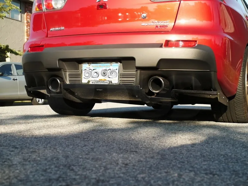 2008-2012 Mitsubishi Lancer Evolution X Varis Collaboration AREO Style Rear Diffuser FRP (15)