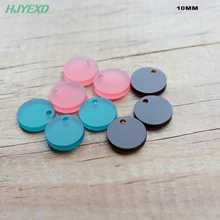 10 мм/12 мм/16 мм акриловые круглые с отверстием серьги вечерние Ornamens диск матовый розовый/зеленый/коричневый лазерный вырез 0,"-AC1028KO