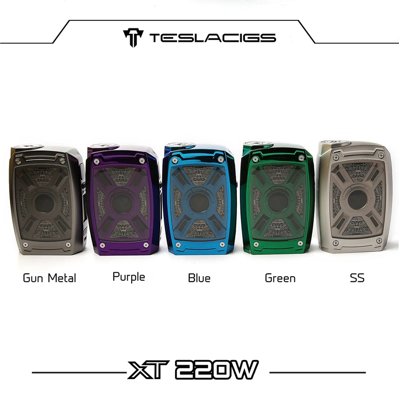 Оригинальный Tesla XT 220 Вт коробка мод для 21700 20700 18650 батарея KA TC режим ТКС Vape Mod