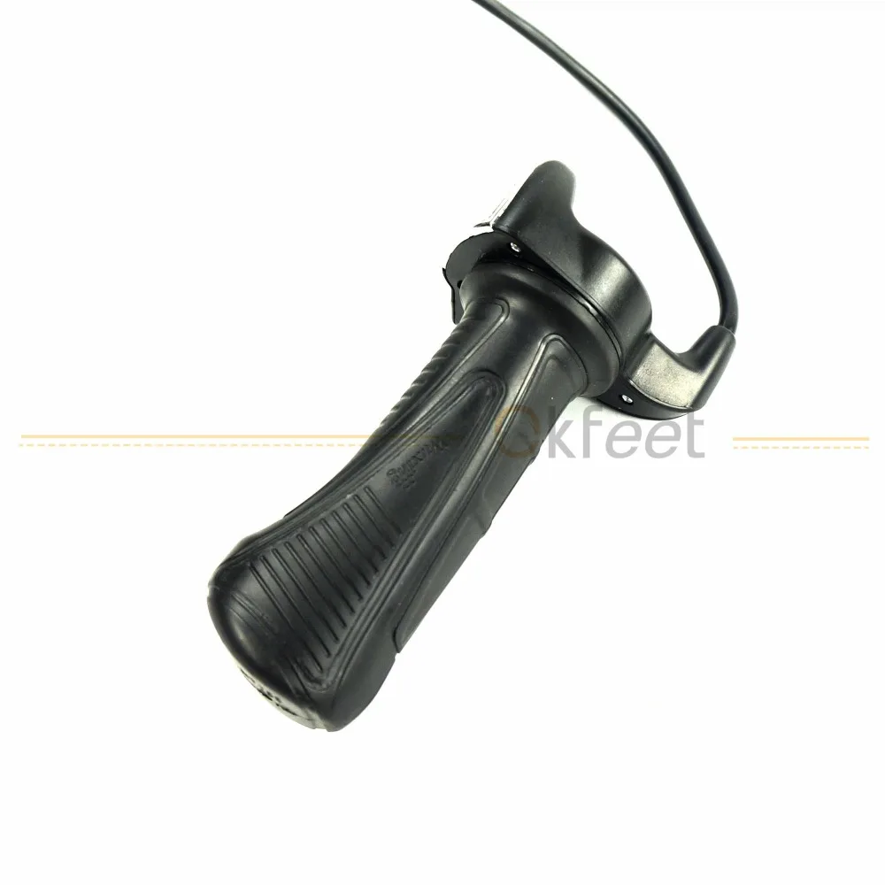 Top Okfeet Wuxing 62DX Twist Throttle Electric Bike Bicycle Ebike 5 Pin Handle Bar Twist Throttle with Battery Indicator Switch 12