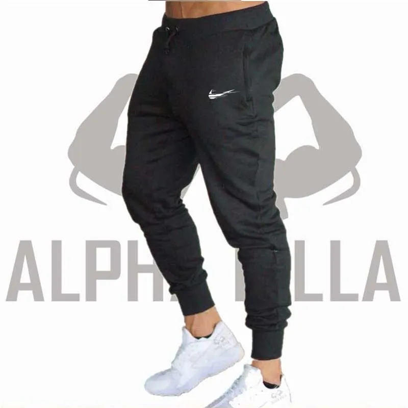 

2018 New Men Joggers Brand Male Trousers Casual Pants Sweatpants Men Gym Muscle Cotton Fitness Workout hip hop Elastic Pants