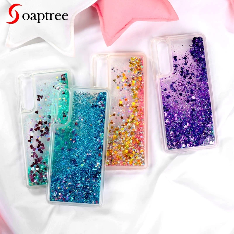

Soaptree Case For Huawei P30 Pro Case For Huawei P30 Lite Honor 8C V20 8X Max P Smart Plus 2019 Glitter Liquid Dynamic Cover