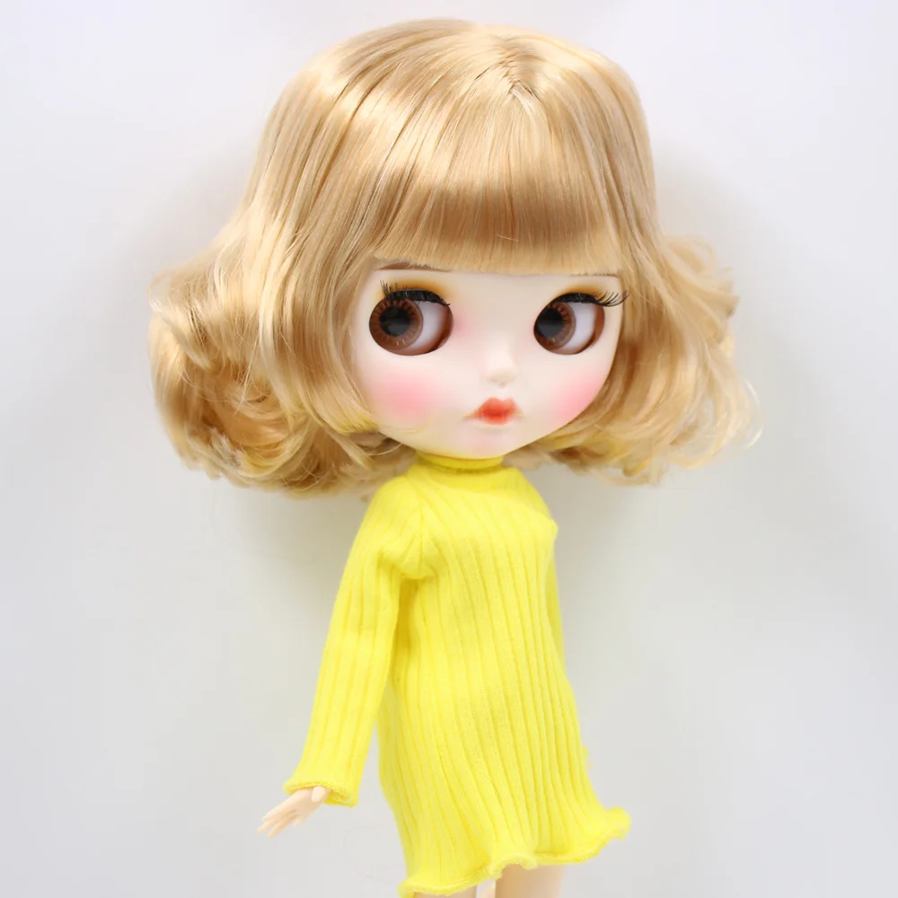 Luna – Premium Custom Neo Blythe Doll with Blonde Hair, White Skin & Matte Pouty Face 1