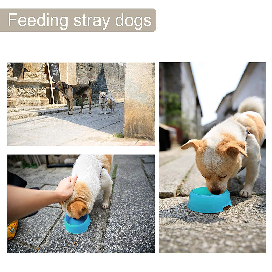 Безопасная Милая многоцелевая пластиковая собачья миски для кормления, кормушка для щенка, кошки, собаки, миски для домашних животных