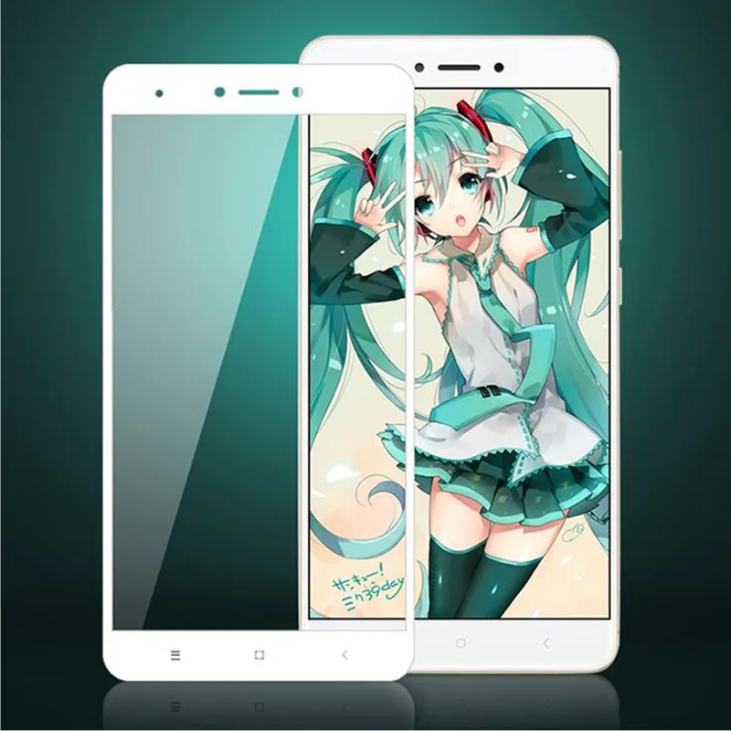 

Full Cover Color Tempered Glass For Xiaomi Redmi 4X Note 4X Hongmi Note4X Screen Protector Protective Film Guard