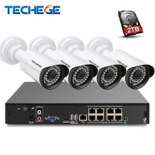 8CH 1080P 48V POE NVR kit 4pcs 2MP 3000TVL PoE IP Camera P2P Cloud CCTV System IR Outdoor Night Vision Video Surveillance Kit