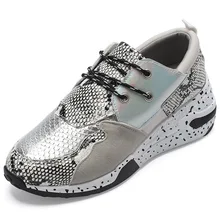 Sneakers running cushion height increase thick bottom Ulzzang Harajuku female wave flat casual shoes zapatillas hombre deportiva