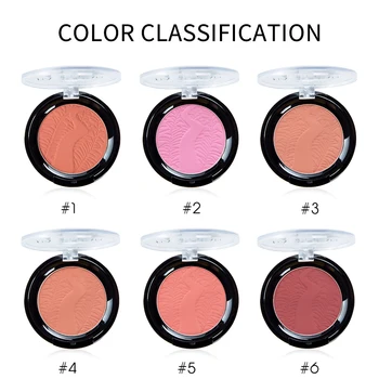 

HANDAIYAN Makeup Cheek Blush Powder 6 Color Blusher Different Color Powder Pressed Foundation Face Makeup Blusher