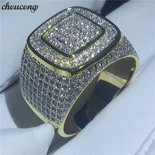 choucong 2018 Male HIP HOP Party Ring 274pcs 5A zircon cz