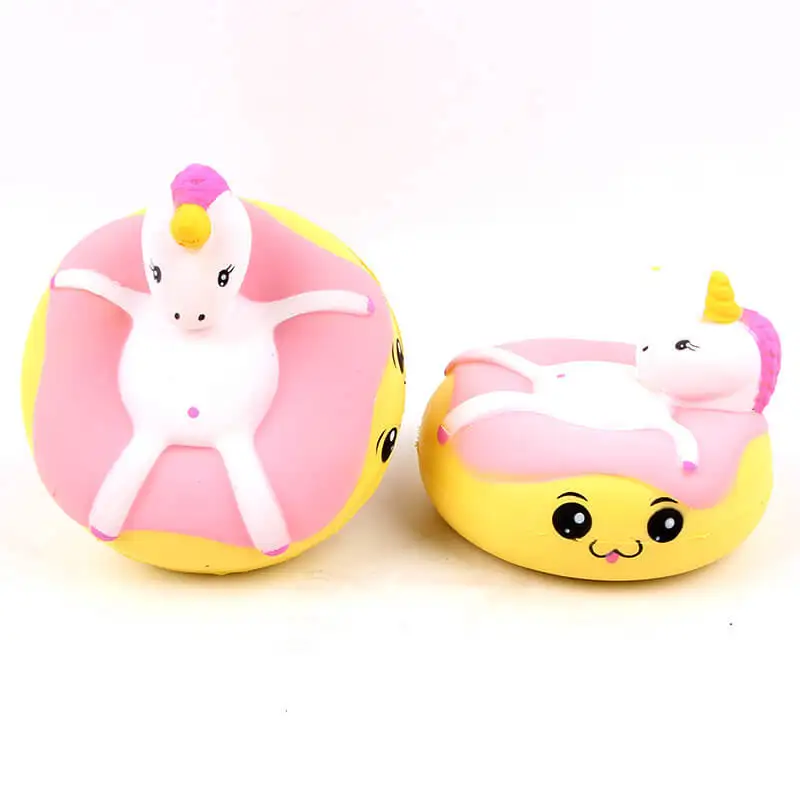 Unicorn Donuts Unpack the toy Squishy Slow Rising Phone straps