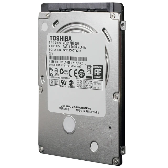 Жесткий Диск TOSHIBA для ноутбука, 500 Гб, 500 Гб, внутренний жесткий диск HD 2,5 дюйма, 5400 об/мин, кэш 8 МБ, 7 мм SATA 2 MQ01ABF050, оригинальный новый для ноутбука 3