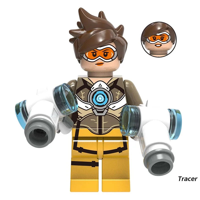 Строительные блоки Legoed OWN minifiged Winston D.Va Jesse.Mccree Reaper Soldier 76 симада хензо детские