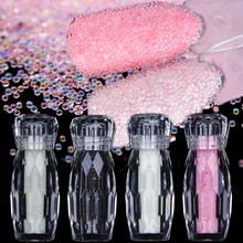 1 коробка AB Икра мини блестящие бусины прозрачный кристалл смешанный Циркон Нейл-арт Икра Стразы для украшения ногтей маникюр TR071