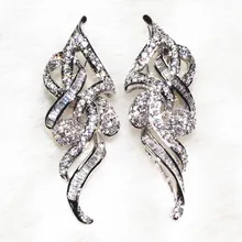 ALW Vines длинные серьги стержня для Для женщин AAA+ циркон серьги ручной работы Модные украшения серьги