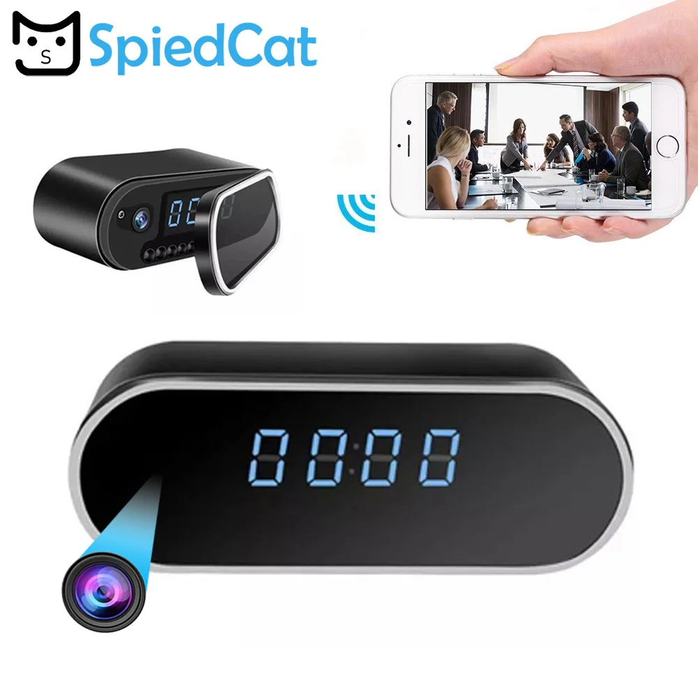 Новые 1080 P Wi Fi мини часы камера Ночное видение охранных Камера с будильник IP P2P видеорегистратор|Компактные