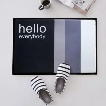 

Black and White Nordic Modern Floor carpet home kitchen doormat Restroom Coral Fleece Living Room Carpet living room Rug pet mat