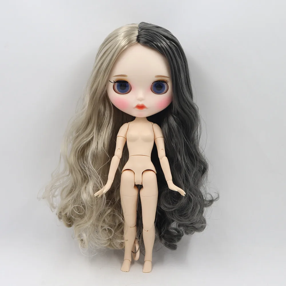 ICY Fortune Days factory blyth Кукла № BL8800/9016 Обнаженная кукла с белой кожей и серыми смешанными волосами и матовым лицом