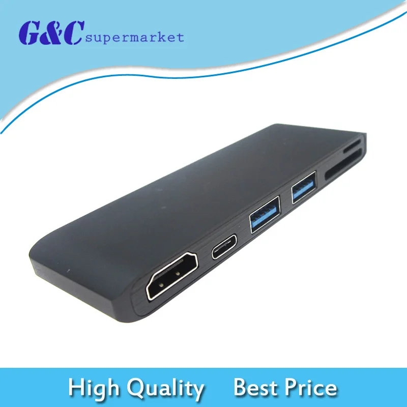 

Type-C To 4K*2K HDMI Dual USB 3.0 HUB Adapter Converter Card Reader For Macbook