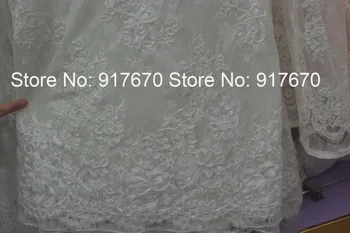 

French Chantilly Lace fabric Fashion Bridal High Quality Handmade DIY Off White Eyelash Lace Fabric