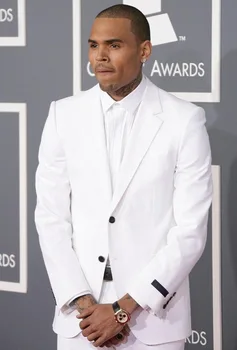 

2016 New Arrival White Red Crapet Celebrity Tuxedos Notched Lapel Mens Wedding Suits For Men Two Piece Groomsmen Suit Slim Fit