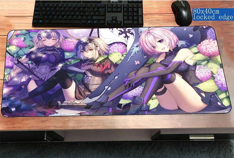 fate grand order mousepad gamer cute 800x400x3mm gaming mouse pad desk notebook pc accessories laptop padmouse ergonomic mat