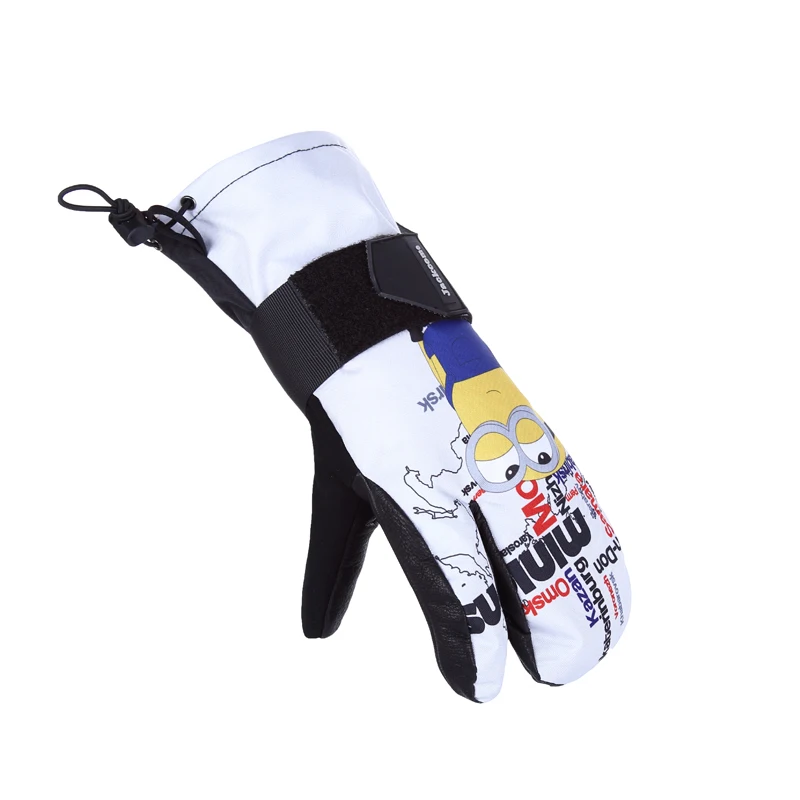 Jackcome лыжные перчатки водонепроницаемые ветрозащитные перчатки для катания на лыжах кожаные теплые перчатки для сноуборда защита запястья