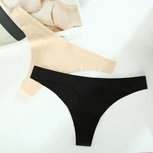 Deruilady g strings sem costura sexy calcinha feminina conforto gelo seda tanga lingerie sólida simples mais tamanho tangas vs rosa