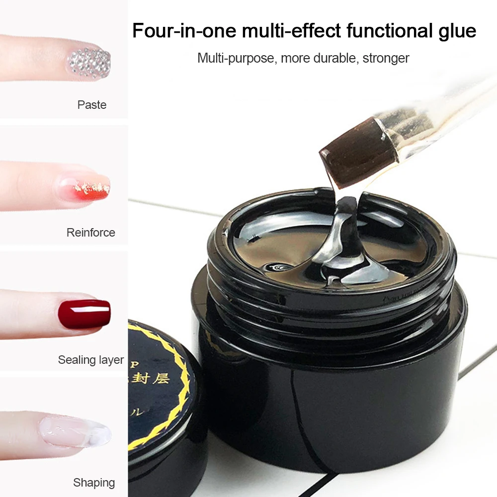 

Nail Hard Nail Polish Sealant Multi-function Adhesive Drill Plastic Shape Extension Reinforcement Four-in-one Functional TSLM1