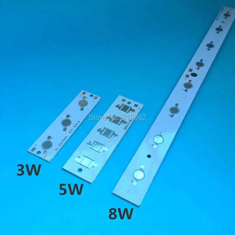 20 шт. светодио дный прямоугольный Алюминий Основание 3 Вт 5 Вт 8 Вт высокой мощности Панель люмен светодиодный радиатор для светодио дный