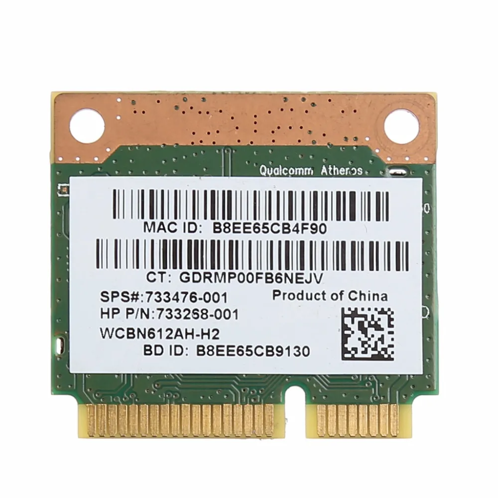 Qualcomm Atheros QCWB335 b//g//n PCIe Half Size Mini Wi-Fi BT 4.0 690019-001 Card