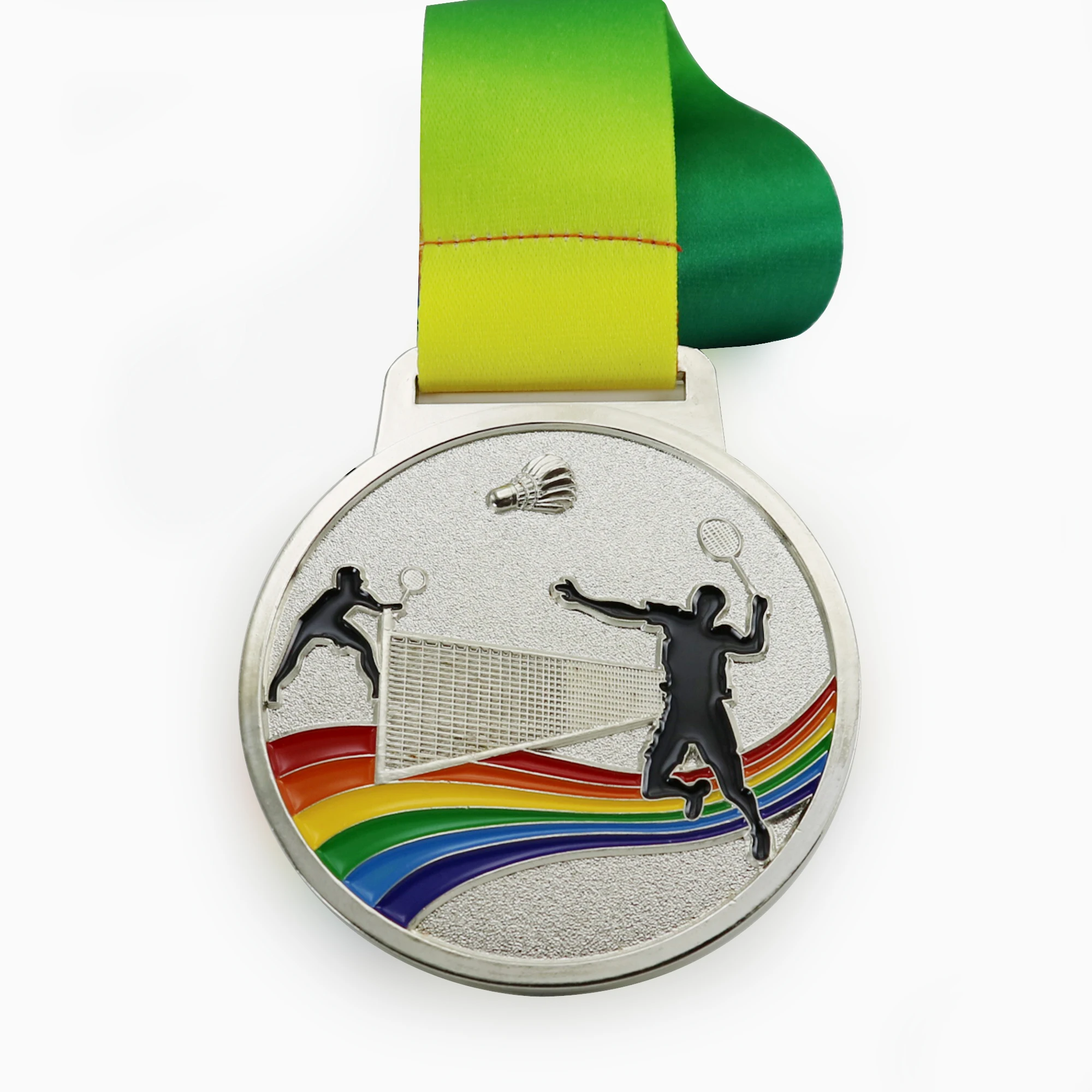 

1PCS Dia 70MM Badminton Medals Silver Color Medal Shuttlecock Match Trophy Medal Award