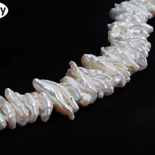 Натуральный реборн Кеши жемчуг Белый 18 мм БАРОККО для изготовления ювелирных изделий 15 дюймов DIY ожерелье браслет серьги