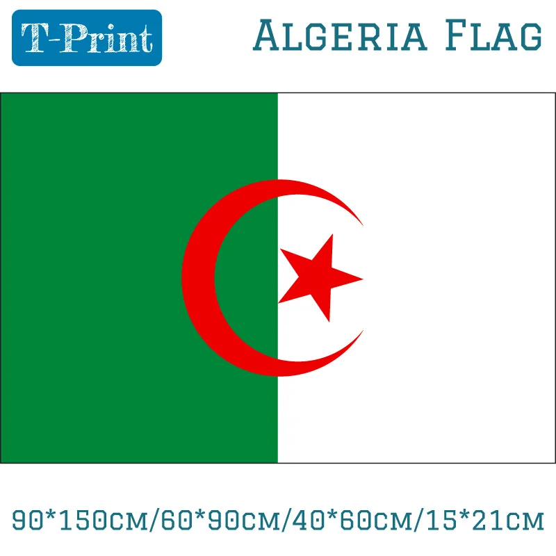 Free shipping 90*150cm/60*90cm/40*60cm/15*21cm Hanging Algeria Flag Algiers Flags For World Cup National Day Olympic Games