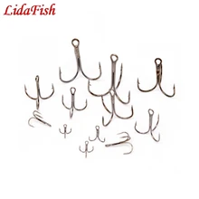 LIDAFISH коробку белого три крючка(100 50packs) три якорь крючки колкостями удочки морской Рок Рыбалка Шестерни