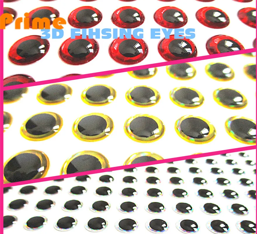3D Fishing eyes for fishing lures6mm7mm8mm Fishing Eyes for Blank Lures