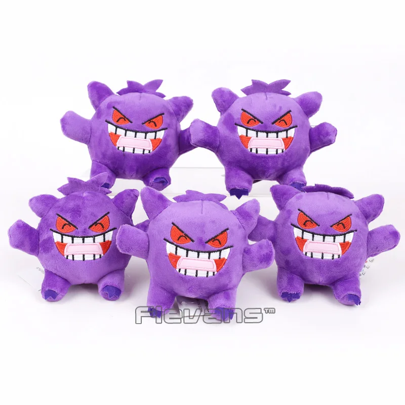 Аниме мультфильм Gengar плюшевые кулон Игрушечные лошадки мягкие Куклы 5 шт./лот 12 см 3 вида стилей